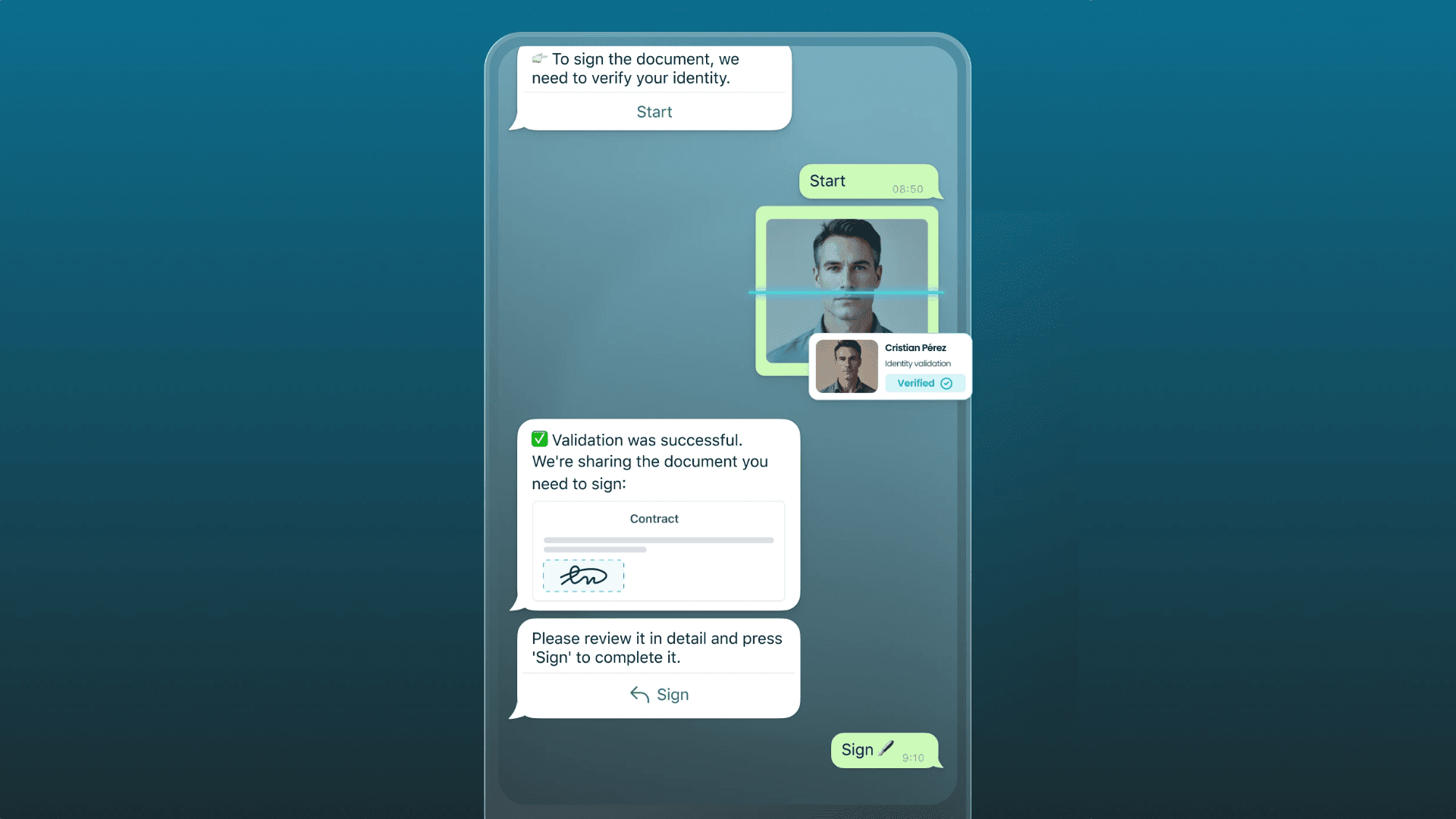 Seguridad y experiencia: identidad verificada sin salir del chat